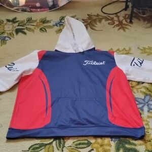 Men's Red White Blue Titleist Golf Hoodie Sporty Aesthicshop Thick